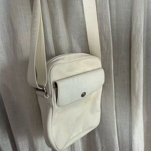 Long Champ White Crossbody Bag